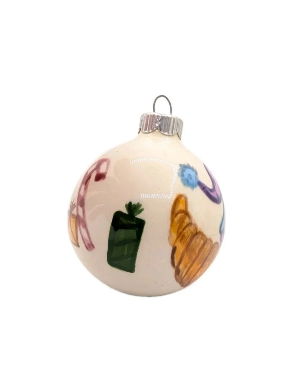 Shiny Brite USA 1981 Suzi Long Ceramic Christmas Ornament Handpainted 2”